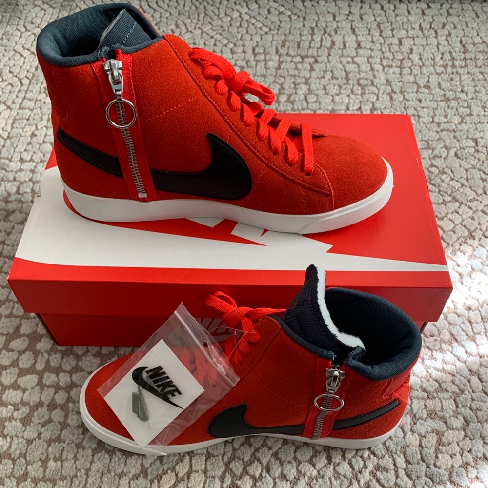 Women’s Red Nike high top sneaker